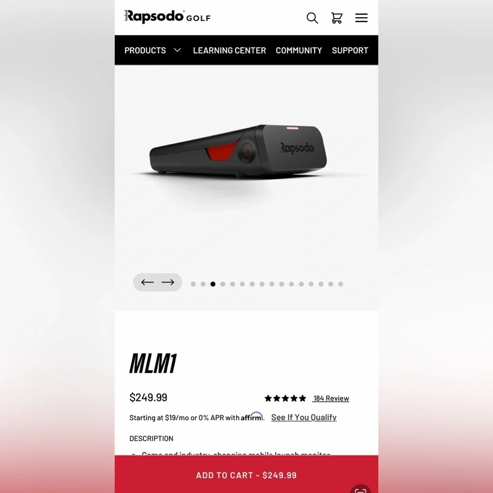 Rapsodo Mobile Launch monitor GOLF
